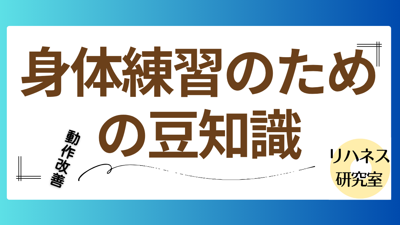 身体練習のための豆知識